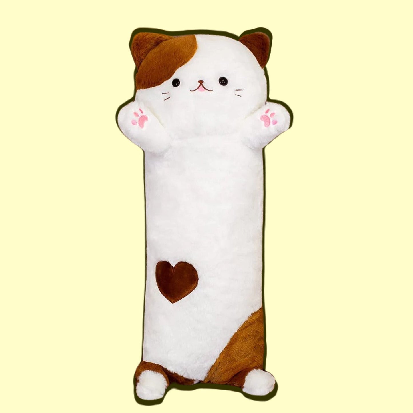 Kawaii Long Kitten Plush Pillow