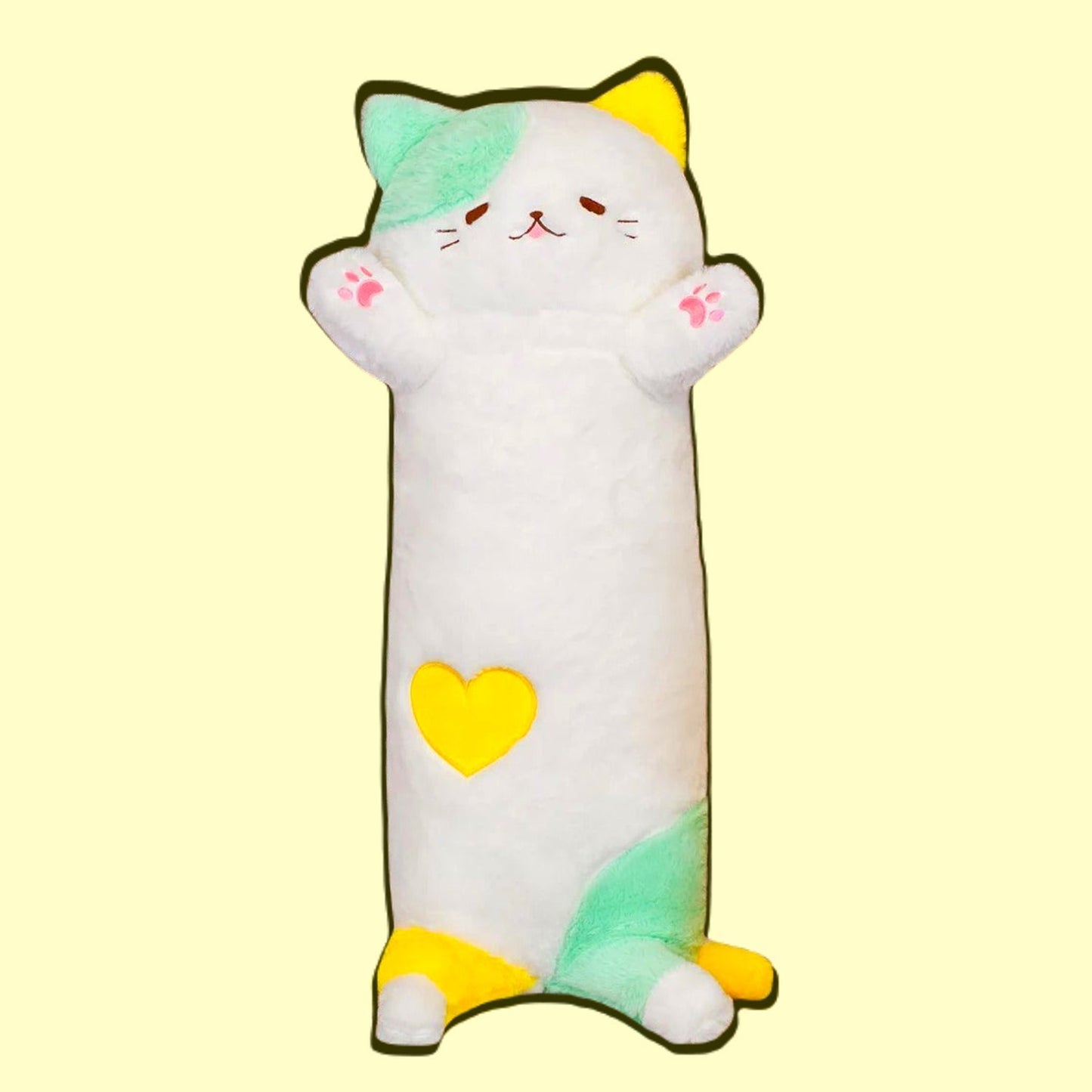 Kawaii Long Kitten Plush Pillow