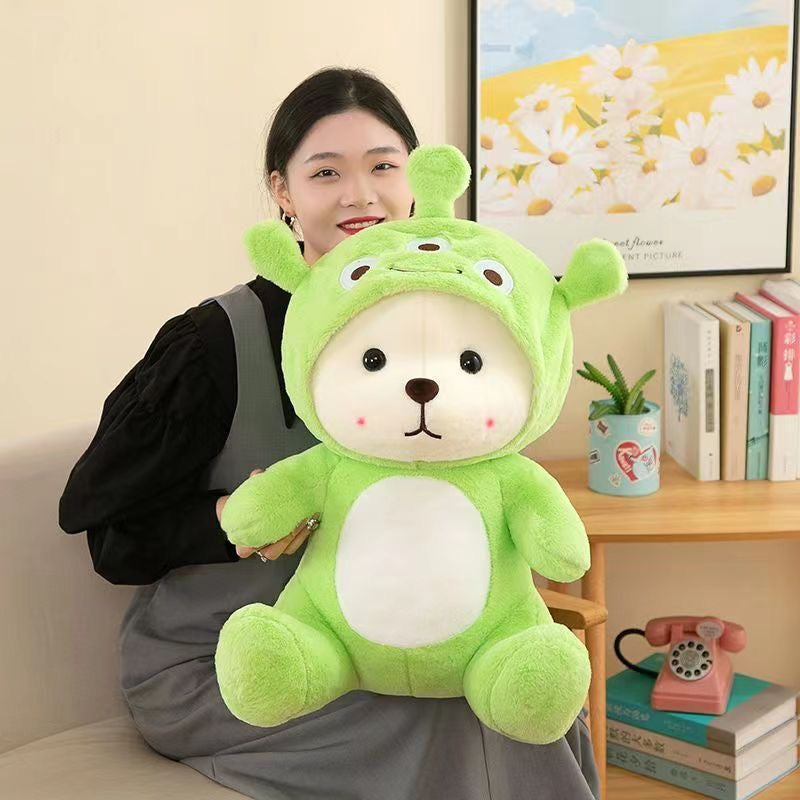 Lovable Green Alien Bear Plush