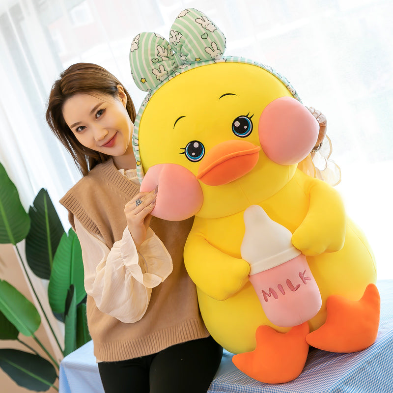 Lovely Bottle Duck Plush Toy