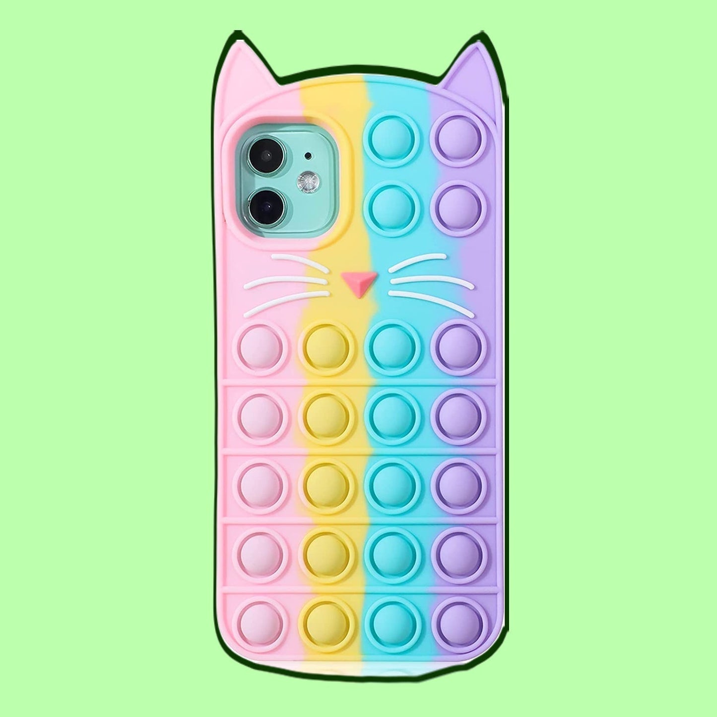 Cute Cat Bubble Phone Case For iPhone