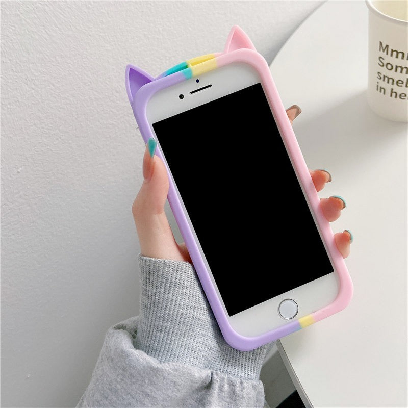 Cute Cat Bubble Phone Case For iPhone