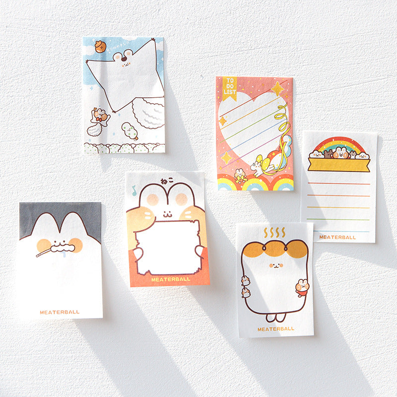 Cute Animal Sticky Notes 30 Sheets