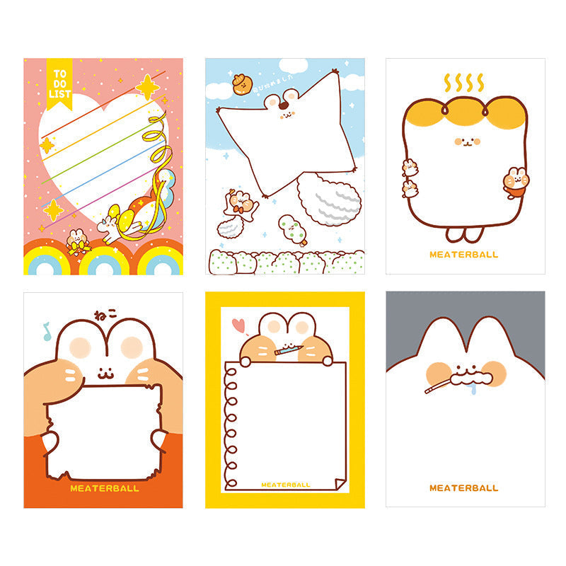 Cute Animal Sticky Notes 30 Sheets