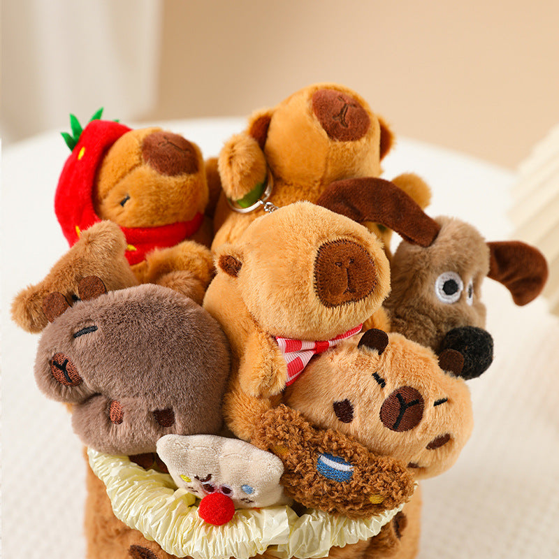 Adorable Capybara Bouquet Plushie: A Cuddly Floral Friend