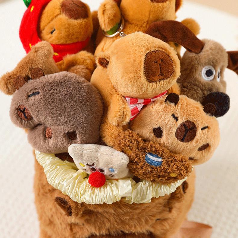 Adorable Capybara Bouquet Plushie: A Cuddly Floral Friend