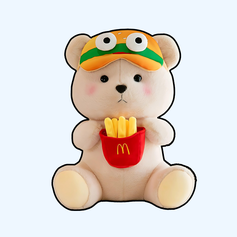 Burger Bear Plush with Fries