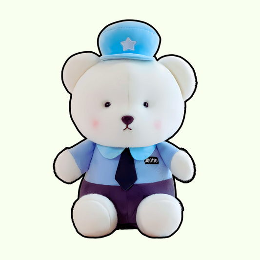 Cozy Bear Plush in Police Uniform