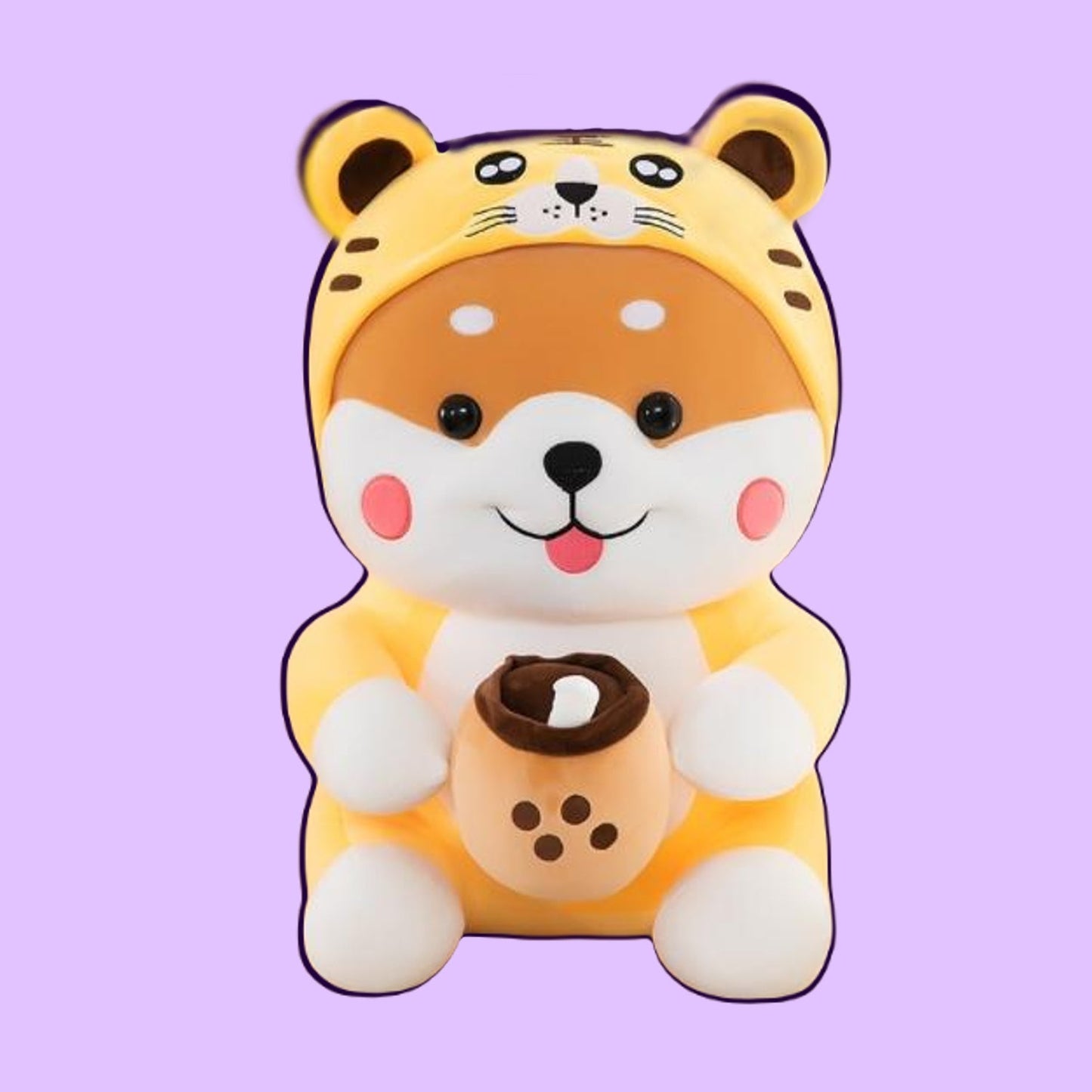 Milk Tea Dog Turns Into Tiger Plush Toy