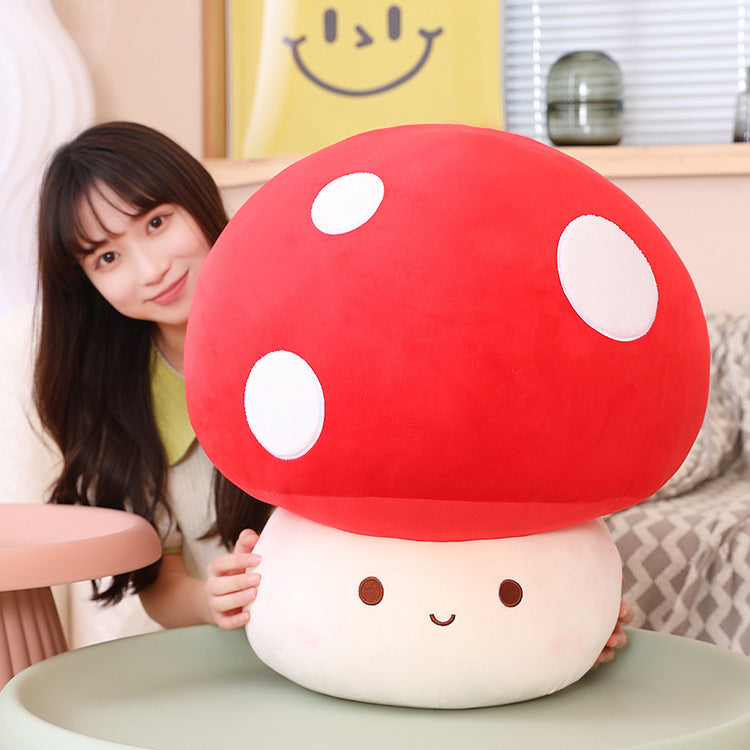 Cheery Mushroom Plush: A Cuddly Red Delight