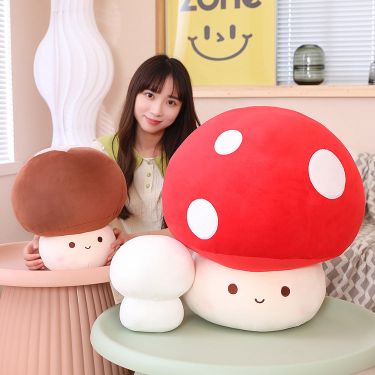 Cheery Mushroom Plush: A Cuddly Red Delight