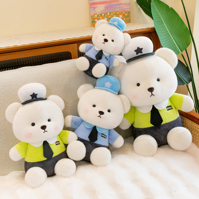 Cozy Bear Plush in Police Uniform