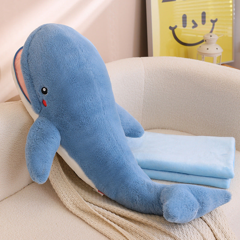 Cozy Whale Cuddle: Plushie with Snuggly Blanket