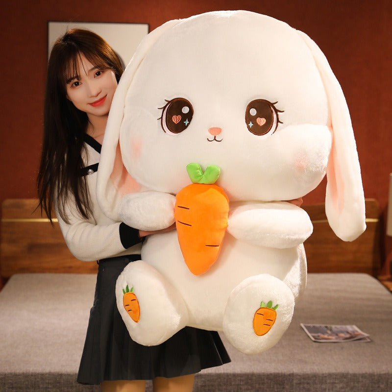 Cute Bunny Holding a Carrot Plush Toys