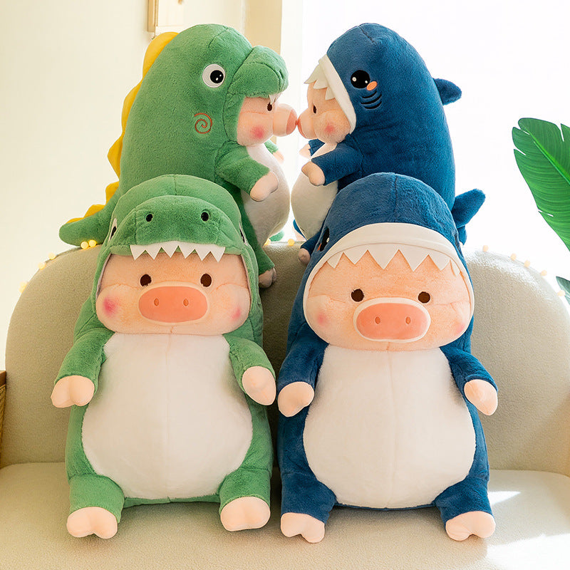 Dino and Shark Piggy Plushies