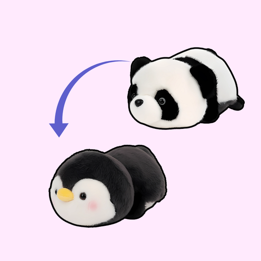 Flip Friends Plush: Panda to Penguin