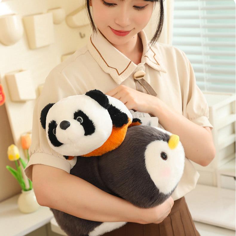 Flip Friends Plush: Panda to Penguin