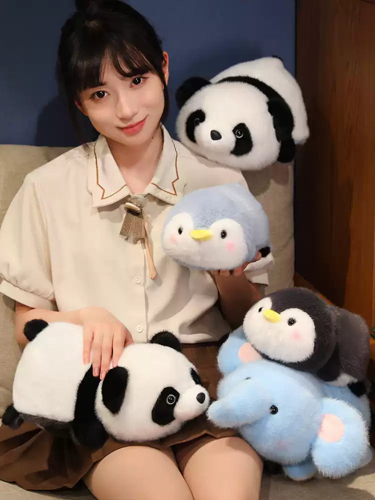 Flip Friends Plush: Panda to Penguin