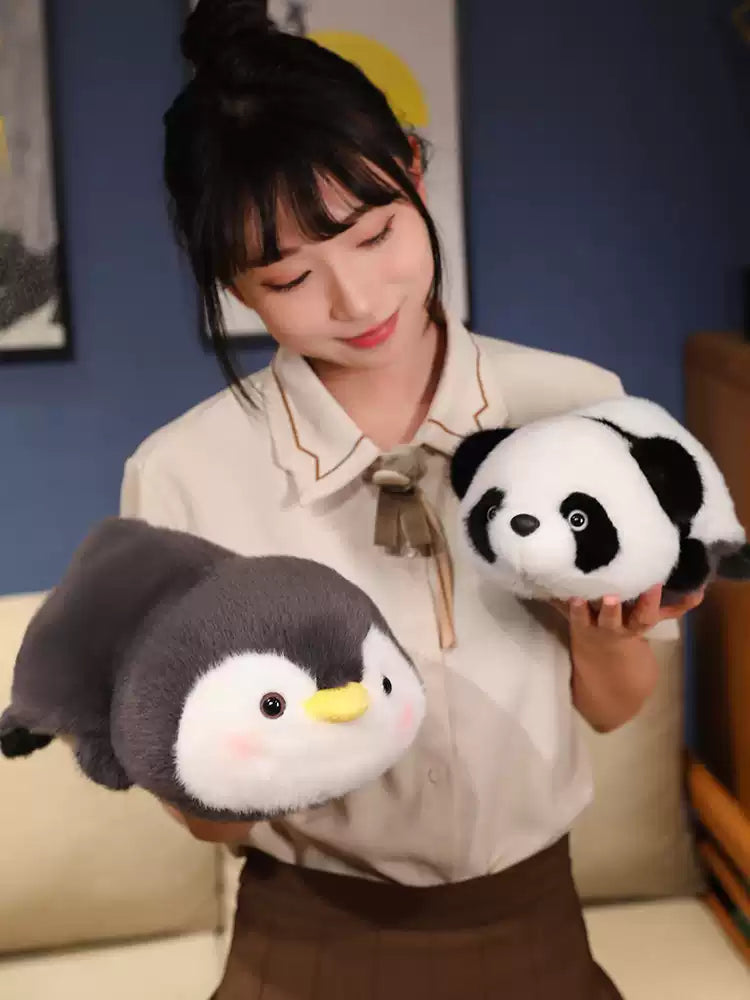 Flip Friends Plush: Panda to Penguin