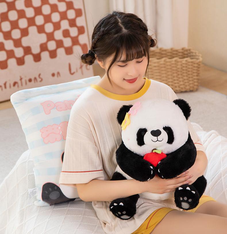 Fluffy Panda Blossom Plush