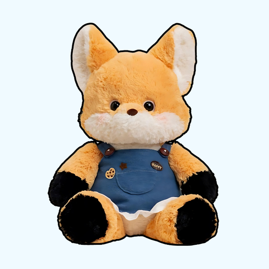 Fox in Denim Delight Plush