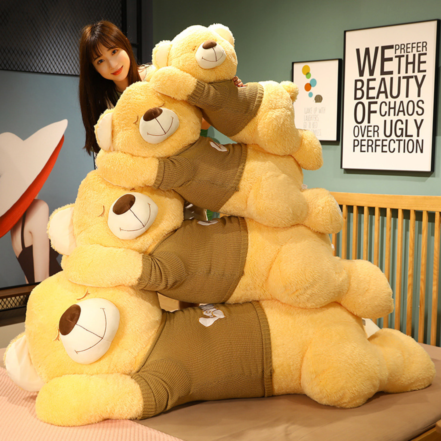 Giant Sleeping Teddy Bear Plush Toy