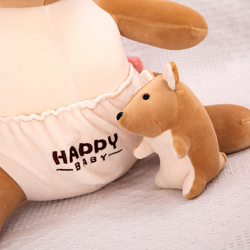 Happy Baby Kangaroo Plush Set with Matching Blankets