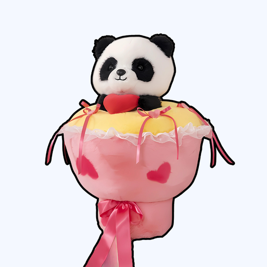 Heartfelt Panda Gift Bouquet Plush