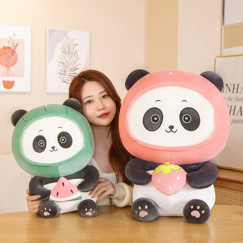 Kawaii Panda with Fruits Plushie