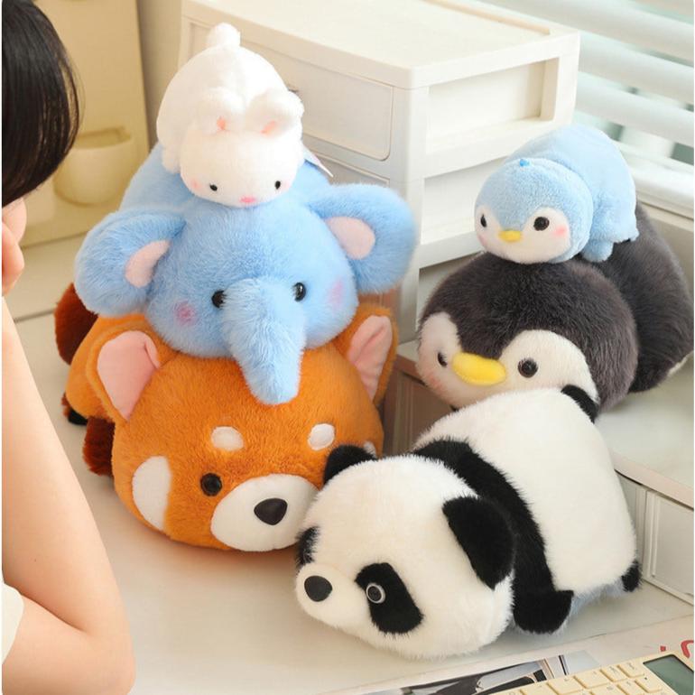 Flip Friends Plush: Panda to Penguin