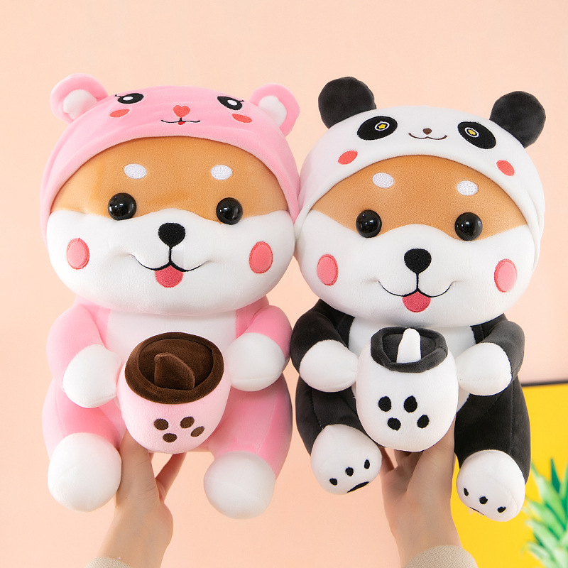 Milk Tea Dog Turns Into Tiger Plush Toy