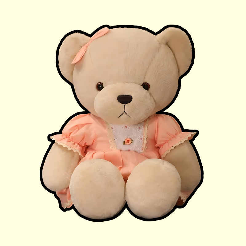 Darling Teddy Bear in Elegant Dress Collection