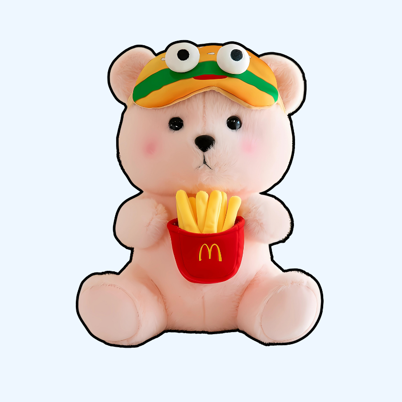 Burger Bear Plush with Fries