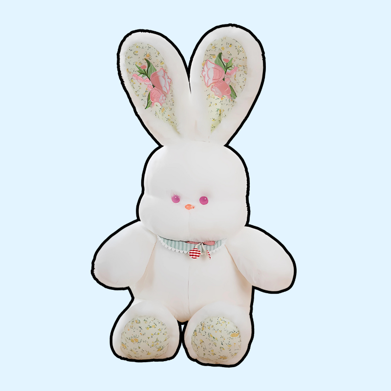 Floral-Eared Bunny Plush Collection