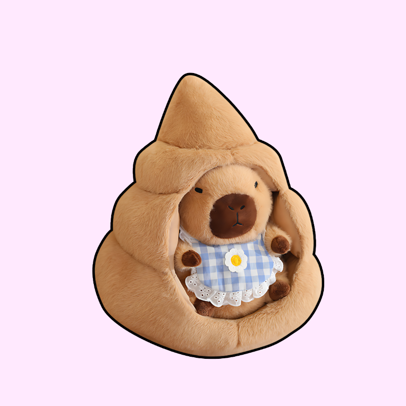 Snug Capybara Plush in Cozy Nest