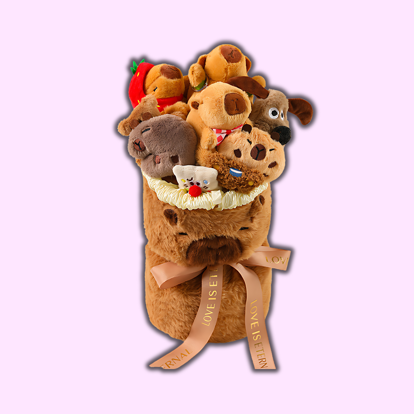 Adorable Capybara Bouquet Plushie: A Cuddly Floral Friend