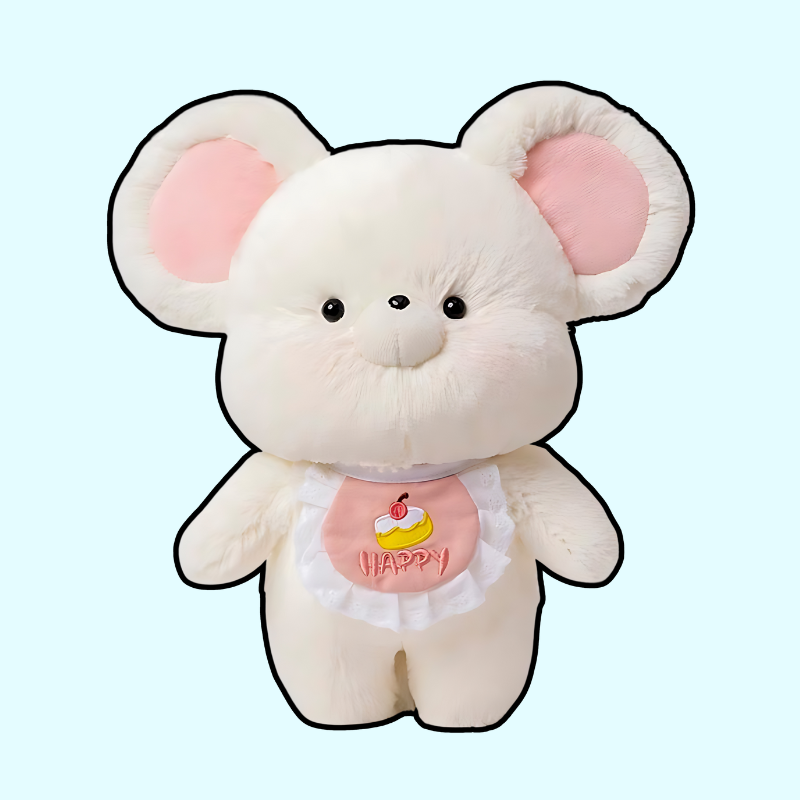 Kawaii Happy Mouse Plushie