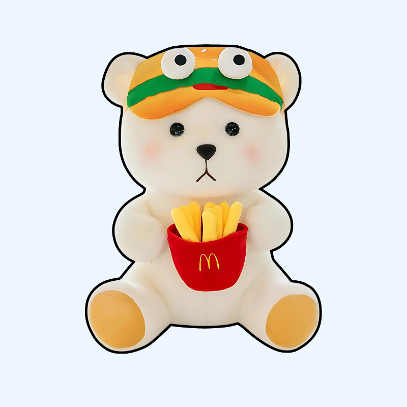 Burger Bear Plush with Fries