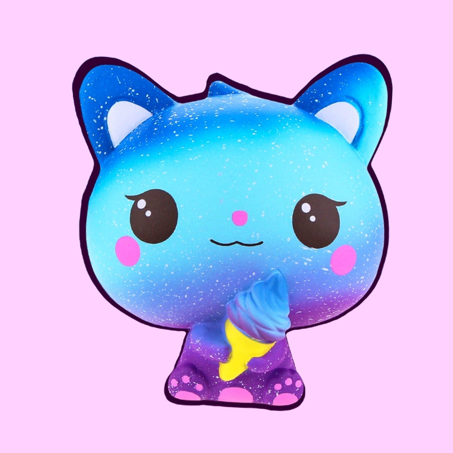 Galaxy Ice Cream Kitty Squishy