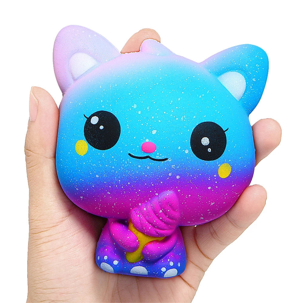 Galaxy Ice Cream Kitty Squishy