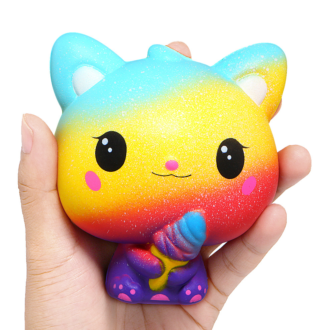 Galaxy Ice Cream Kitty Squishy