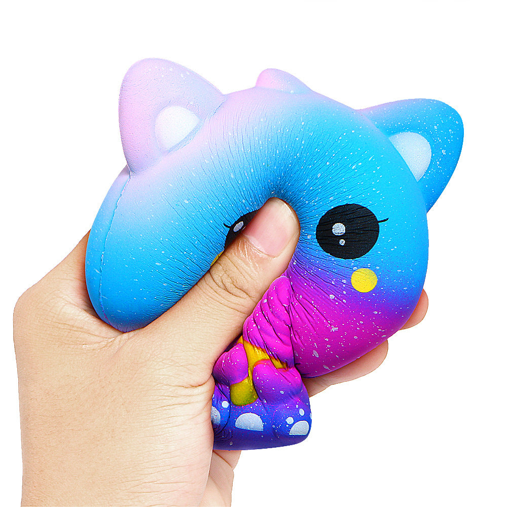 Galaxy Ice Cream Kitty Squishy