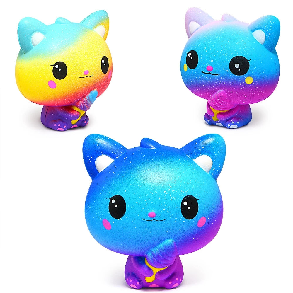 Galaxy Ice Cream Kitty Squishy