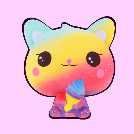 Galaxy Ice Cream Kitty Squishy