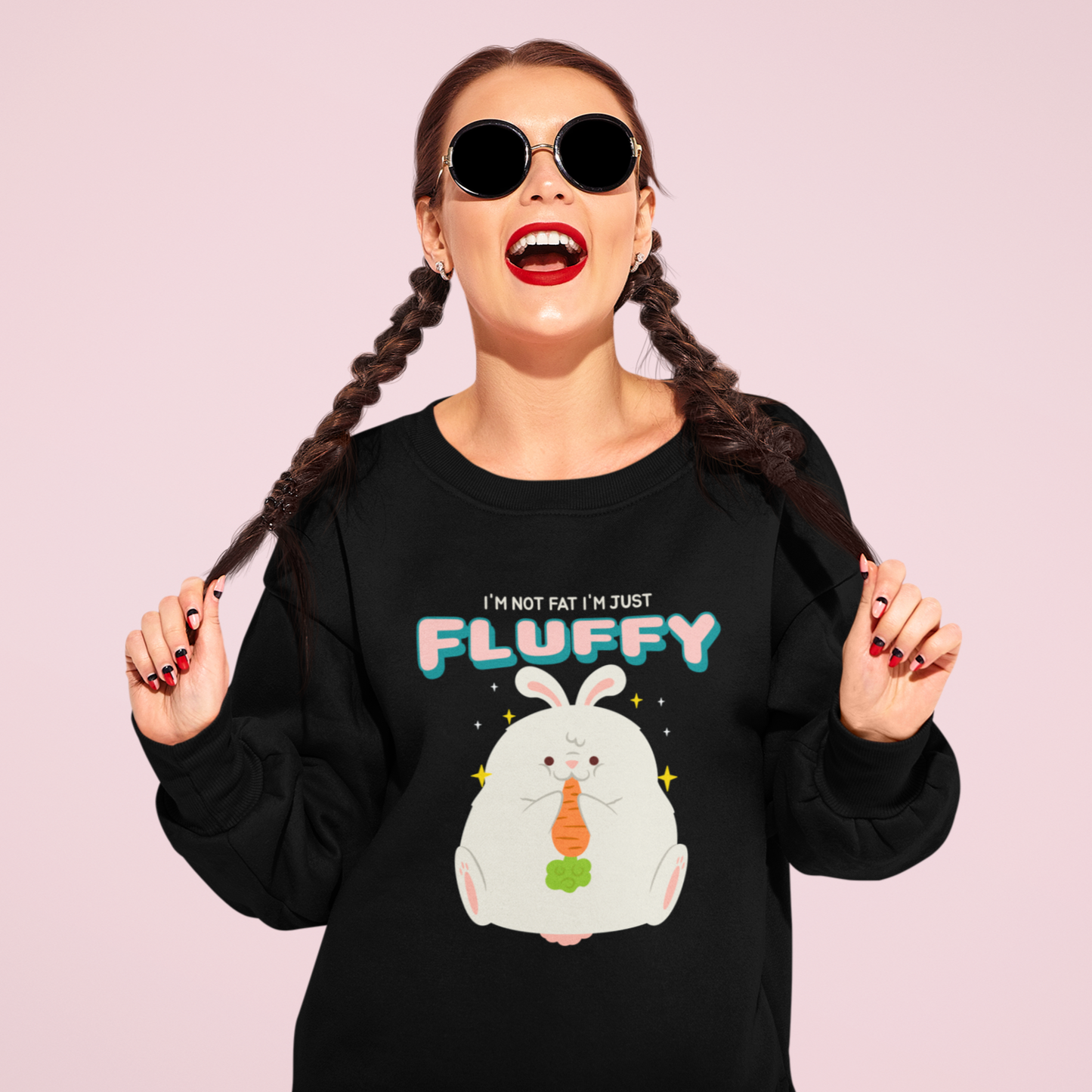 Funny Fluffy Bunny Unisex Sweatshirt