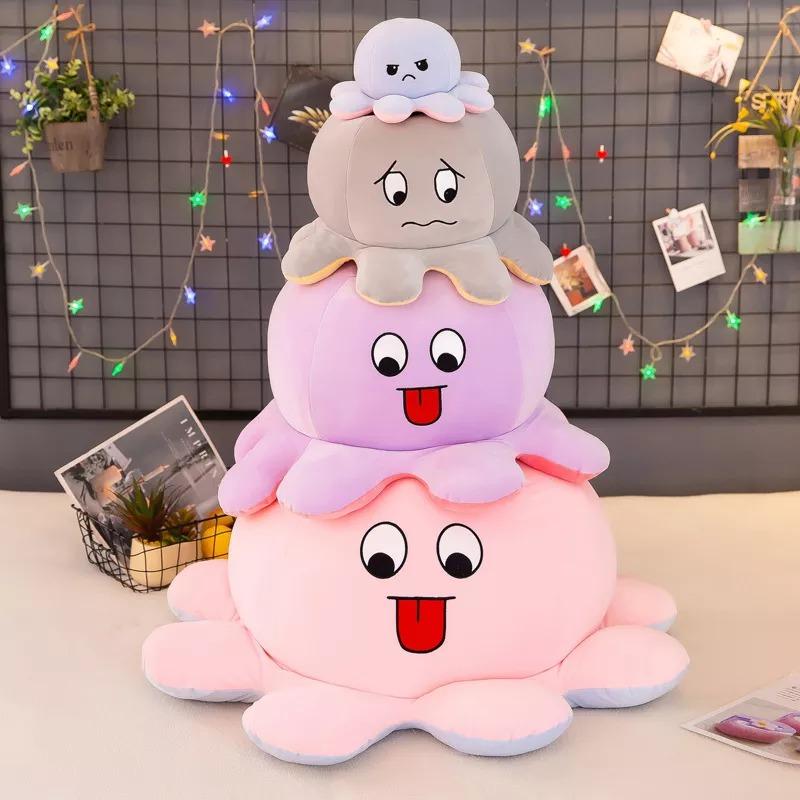 Double-Sided Flip Octopus Plush Toy