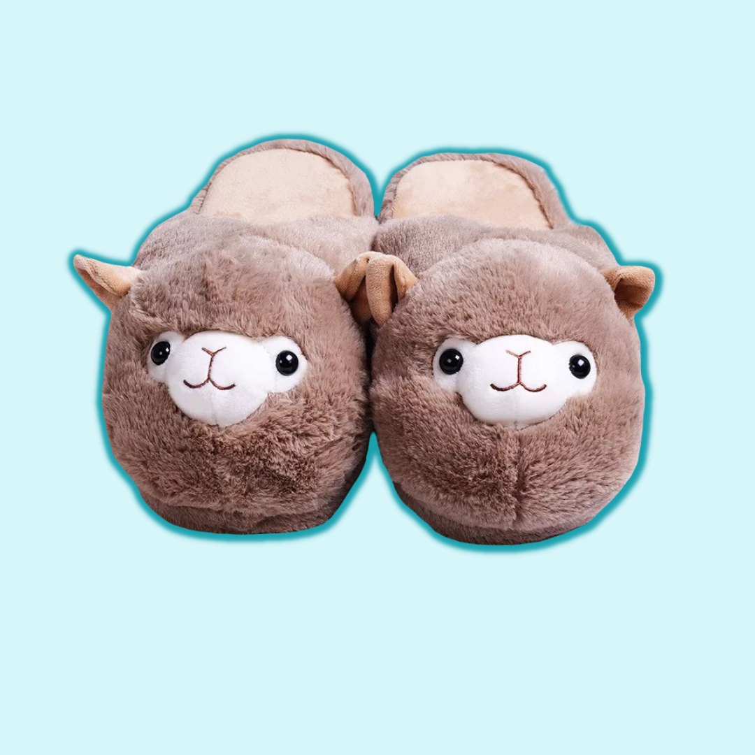 Cute Alpaca Sheep Slippers