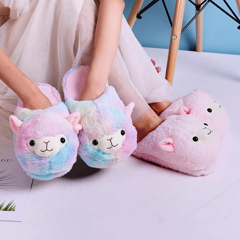 Cute Alpaca Sheep Slippers