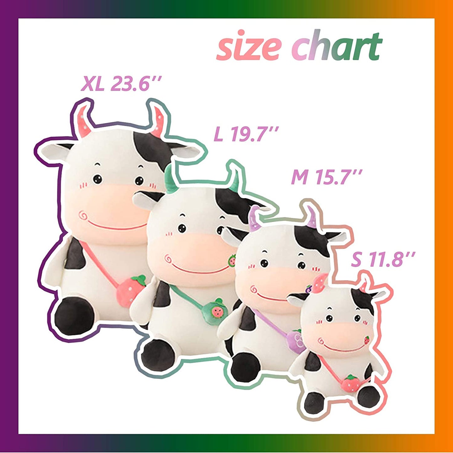 Kawaii Strawberry Cow stuffed animal