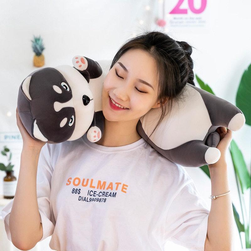 Cute Plush Husky Dog Pillow